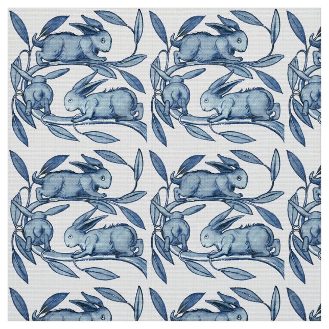 Tela Materias textiles de Guillermo De Morgan Rabbits (Retal)