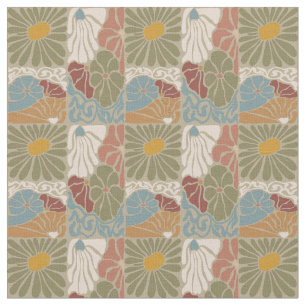Tela Matisse Floral Groovy Art Nouveau Boho años 70