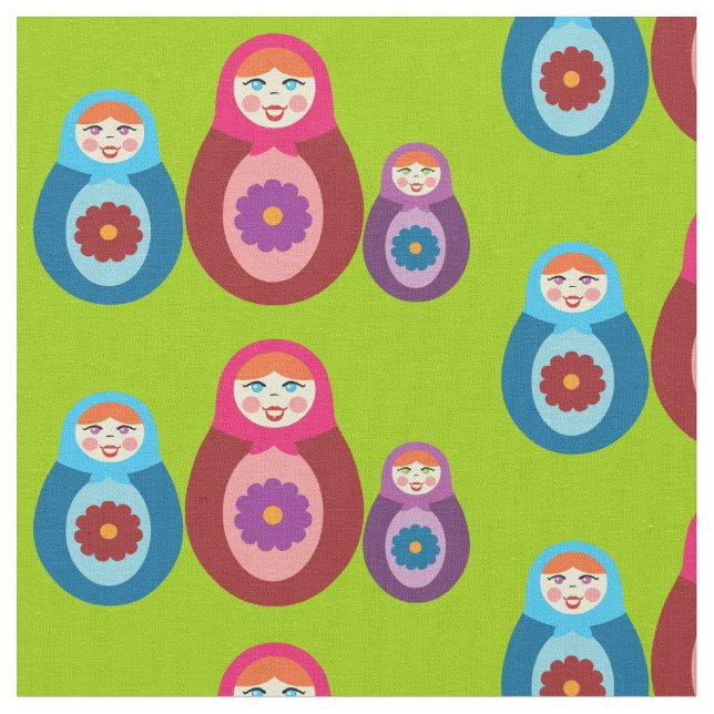 Tela Matryoshka Dolls (De cerca)