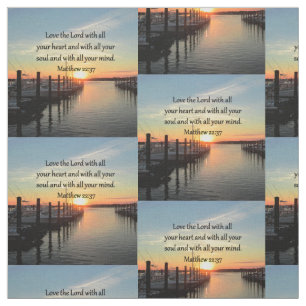 TELA MATTHEW 22:37 SUNRISE SCRIPTURE VERSE DISEÑN
