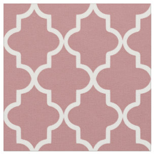 Tela Mauve Pink Moroccan Quatrefoil