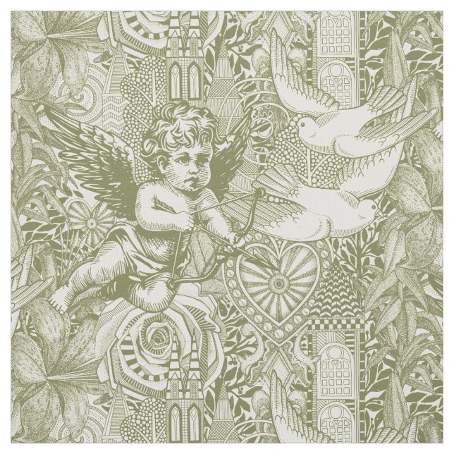 Tela maximalismo valentino perla musgo (Retal)