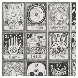 Tela mayor arcana tarot negro