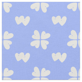 Tela Mazipoodles Corazón Blanco Sobre Azul