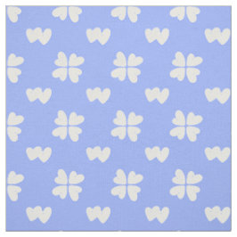 Tela Mazipoodles Corazón Blanco Sobre Azul