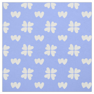 Tela Mazipoodles Corazón Blanco Sobre Azul