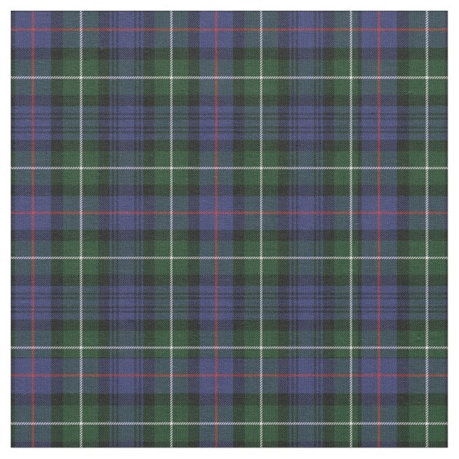 Tela McKenzie Tartan Green Purple Check (De cerca)