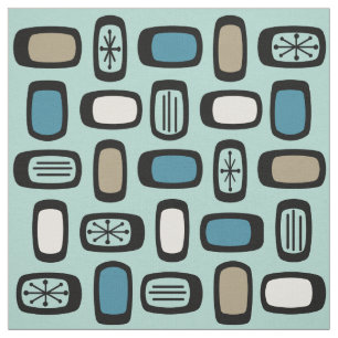 Tela MCM Rectángulos redondeados Aquamarine