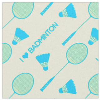 Tela Me encanta el bádminton en amarillo pastel
