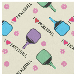 Tela Me encanta el picleball amarillo pastel