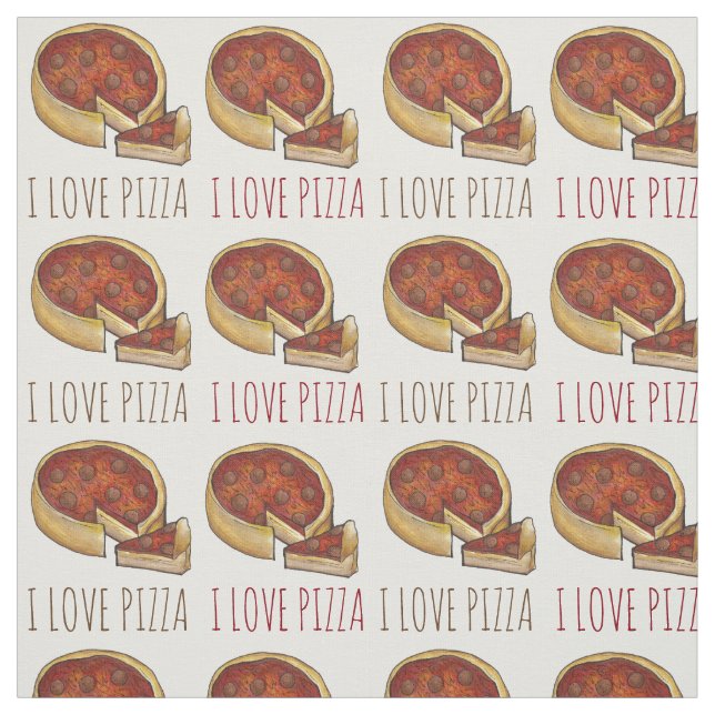 Tela Me encanta el queso Pizza Chicago Deep Dish Pepper (Retal)