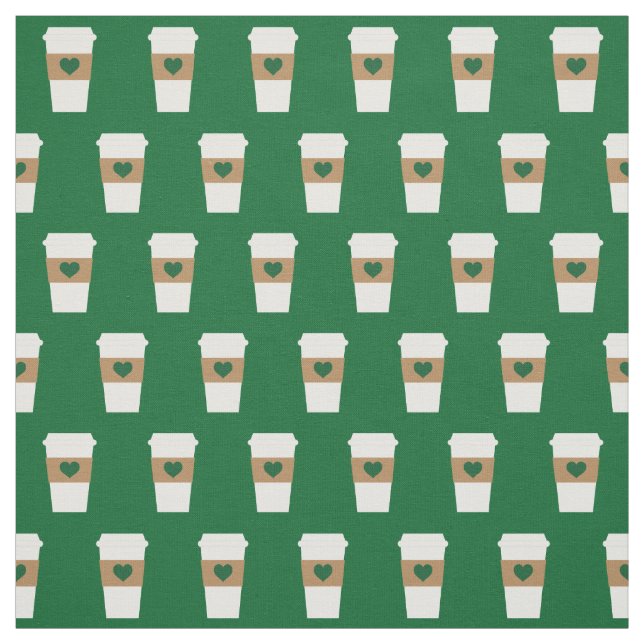 Tela Me encanta la Copa de Café Desechable (Retal)