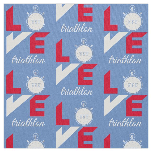 Tela Me encanta la triatlón (Retal)