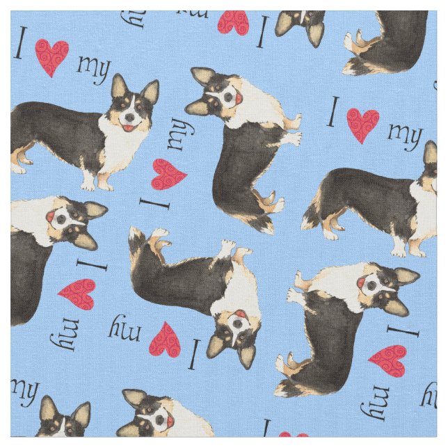 Tela Me encanta mi Cardigan Welsh Corgi (De cerca)