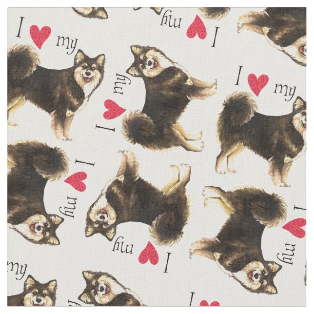 Tela Me encanta mi Lapphund finlandesa (De cerca)