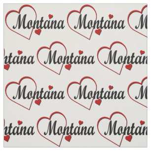 Tela Me encantan los corazones de Montana