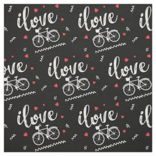 Tela  Me encantan los paseos en bicicleta.Tela de bicic
