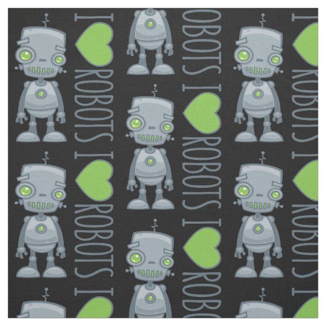 Tela Me encantan los robots (Retal)