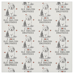 Tela Me encantan los viejos perros pastores ingleses (G