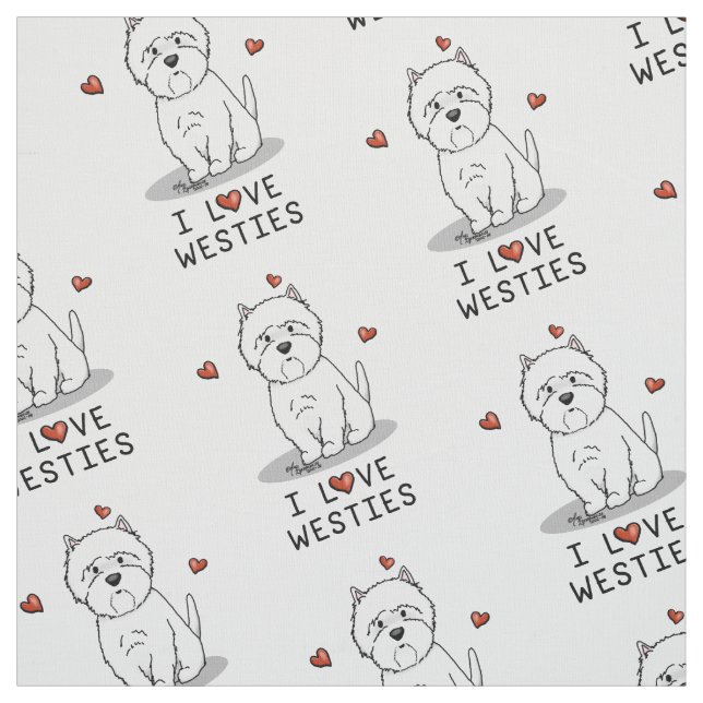 Tela Me encantan los Westiers - Territorios blancos de  (Retal)
