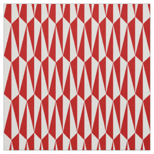 Tela Mediados de siglo geométricos, rojo y blanco