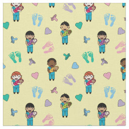 Tela Médicas y enfermeras con recién nacidos