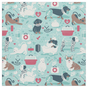Tela Medicina veterinaria, perros y gatos amigos