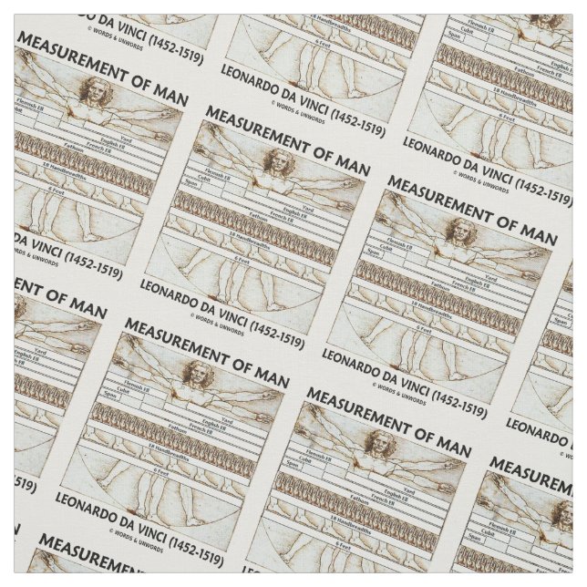 Tela Medida del hombre da Vinci de Vitruvian del hombre (Retal)
