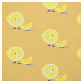 Tela Medio limón y rebanada sonriente del limón