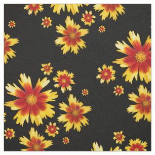 Tela Medley de flor de gallo de bronce y oro de Coreops