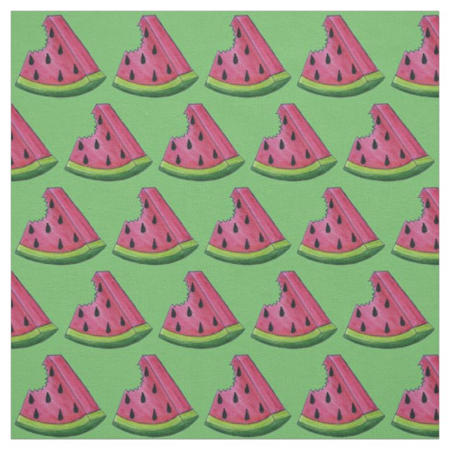 Tela Melaza verde rosa Slice Fruit Summertime Fun (Retal)