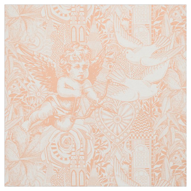 Tela melocotón valentino maximalismo fuzz blanco (Retal)