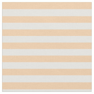 Tela Melocotón y blanco rayados