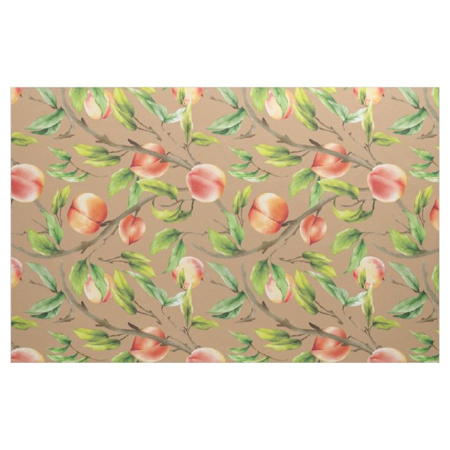 Tela Melocotones en el árbol ("Cuarto gordo" (fat quarter))