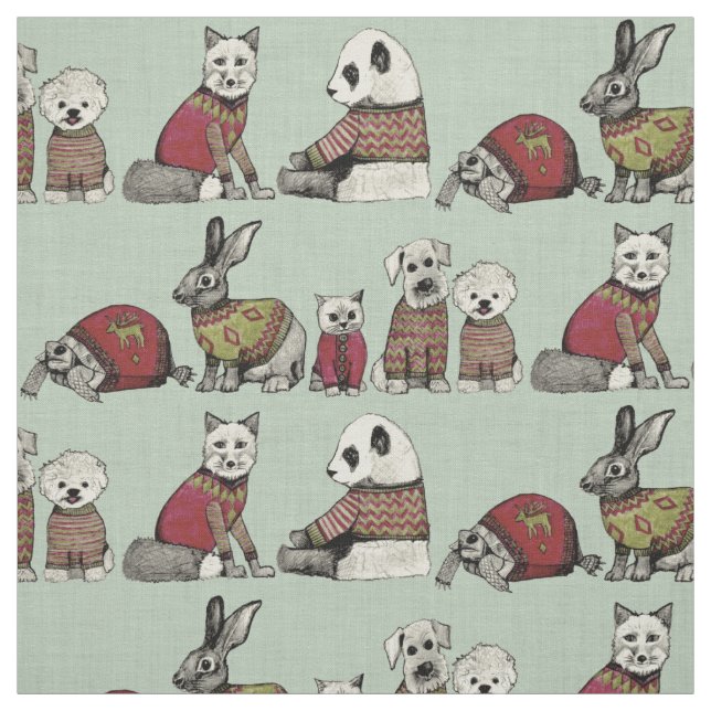 Tela menta de chums vintage (Retal)