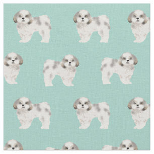 Tela menta de perros shih tzu