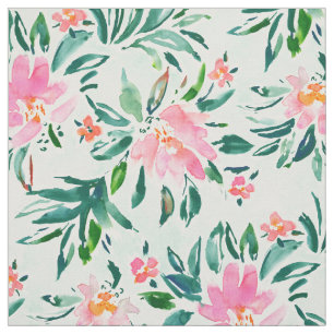 Tela Menta del rosa de SWOOSH floral