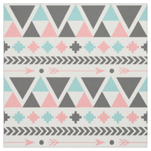 Tela Menta inspirada Azteca y modelo azul