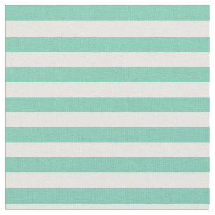 Tela Menta verde y blanco rayados