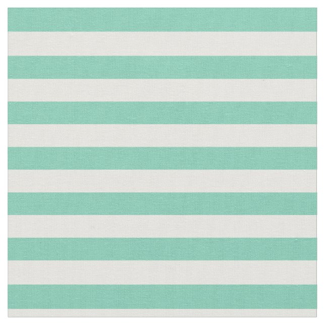 Tela Menta verde y blanco rayados (De cerca)