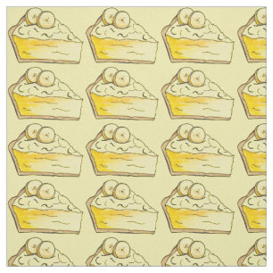 Tela Mercadería horneada de postre de crema de plátano 