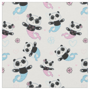 Tela Mermaids De Oso Cute Panda