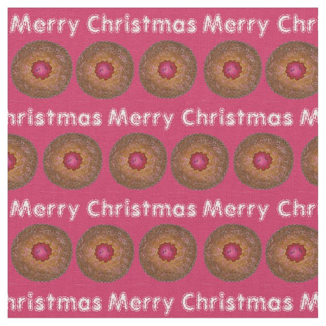 Tela Merry Christmas Linzer Torte Cookie Holiday Baking (De cerca)