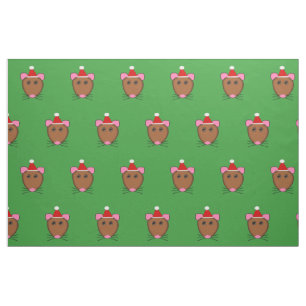Tela Merry Christmas Mouse Craft Fabric