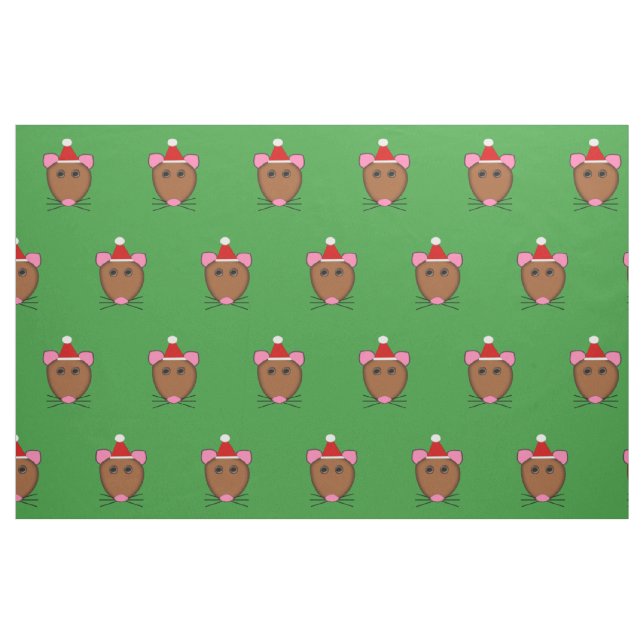 Tela Merry Christmas Mouse Craft Fabric ("Cuarto gordo" (fat quarter))