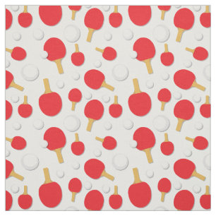 Tela Mesa Tennis Ping Pong Paddle Patrón rojo blanco