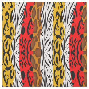 Tela Mezcla de piel de animales Safari de moda Patterad