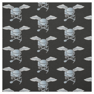 Tela Mezclador de hormigón Patrón de gris azul