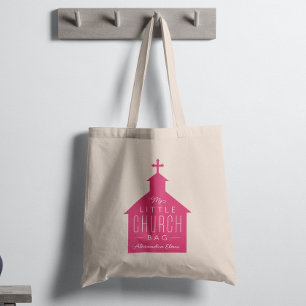 Tela Mi bolso de iglesia es un bolso de niño rosa oscur