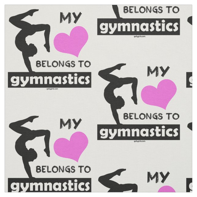 Tela Mi corazón pertenece a la gimnasia (Retal)